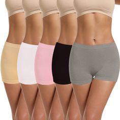 PRICES MAY VARY. Comfy Cotton Boy Shorts Underwear for Women:95% combed cotton for soft and skin-friendly wearing; 5% spandex for highly stretching to allow more freedom of movement All-day comfort.Breathable wicking fabric is nice for workout wearing. Exquisite Craft:Boxer briefs tailored for ladies, with unique cut and seamless design, You can choose the right size according to your hip and waist circumference,It fits perfectly on a women's bottom and gives you the most comfortable feeling Sea Boxers For Women Shorts, Women Boxer Briefs, Boxers For Women, Womens Boxer Shorts, Leg Women, Waist Circumference, Boxer Briefs, Choose The Right, Boy Shorts