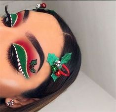 Christmas Makeup Looks Black Women, Winter Make-up, Winter Makeup Looks, Winter Make Up, Make Up Designs, December Challenge