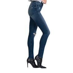 Description Black Orchid Denim Gisele High Rise Skinny - Bad Romance is a dark blue wash with a slash in the knee. High rise and stretchy for a sculpted look. Materials: 81% Cotton, 11% Tencel, 6% Elastomultiester, 2% Elastane Zipper fly with button closure Rise: 10" Leg Opening: 10" Inseam: 30" Care: Wash inside out with cold water, then hang dry Made in the USA *All sale items are FINAL SALE Size Chart Brand Bio Black Orchid Denim is a premium denim label based in Los Angeles and founded in 20 Denim Label, Bad Romance, Black Orchid, Premium Denim, The Knee, Sale Items, Knee High, Final Sale, Cold Water