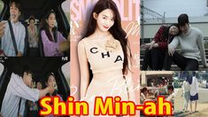 an advertisement for shin min - ah's upcoming music video is shown in multiple pictures