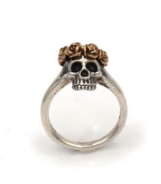 Gold Crown Ring, Skull Lover, Gold Skull, Crown Ring, Gold Crown, Gift Handmade, Ring Sterling Silver, Stackable Rings, Sterling Ring