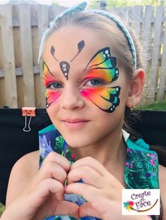 Most Popular Face Paint Designs, Face Paint Butterfly, Butterfly Face Painting, Uv Face Paint, Face Illusions, Paint Butterfly, Mermaid Face Paint, Face Paint Ideas