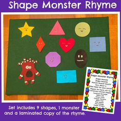 the shape monster rhyme is made from felt