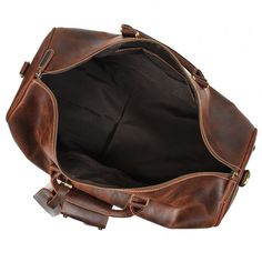 Crazy Horse Leather Duffel Bag is made from high-quality first-layer cowhide leather, making it durable and long-lasting. It features a zippered opening for easy access and comes with an adjustable shoulder strap for comfortable carrying. Inside, you'll find plenty of room for everything you need to bring along. Mens Duffle Bag, Leather Duffel Bag, Leather Duffel, Brown Leather Crossbody Bag, Leather Duffle Bag, Sac Week End, Leather Travel Bag, Leather Duffle, Leather Luggage