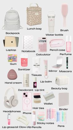 Things U Need In Ur School Bag, What Do I Put In My School Bag, Things To Always Have In Your Backpack, What Is In Your Backpack, Bag Essentials Everyday School, Thing To Bring To School, Pencil Bag Essentials, Extra Things To Put In Your Backpack, Organize School Bag