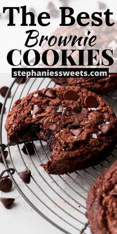 the best brownie cookies are made with chocolate chips