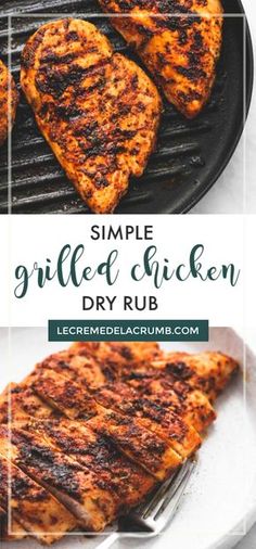 grilled chicken on the grill with text overlay