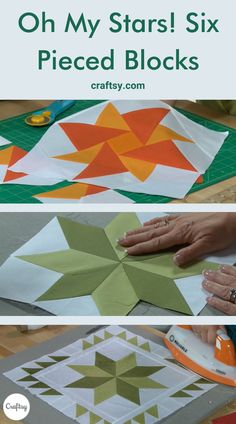 the process to make an origami star quilt