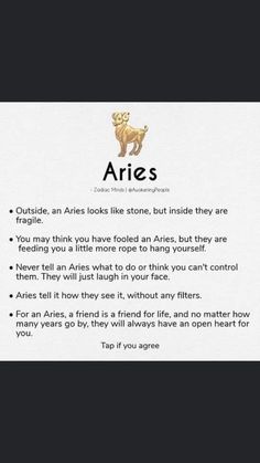 an article about aries written in black and white