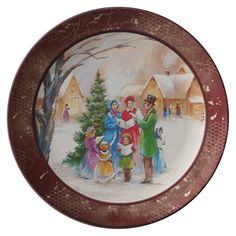 Our Vintage Brown Carolers Dinner Plate is a perfect addition to your holiday table! The iconic scene features a watercolor painting of carolers by a Christmas tree in the center of the village.10" dinner plate manufactured from revolutionary Decoware® Polymer Plastic that is: 100% Manufactured in the U.S.A. Microwave Safe Safe for use in Convection or Conventional Ovens 300°F < 60 Minutes Dishwasher-Safe (Commercial & Residential) BPA- Free Contains No Melamine or Formaldehyde *All designs on t Christmas Carolers, 10 Dinner, Polymer Plastic, Conventional Oven, Dinner Plate Sets, 60 Minutes, Holiday Time, Holiday Tables, Christmas Carol