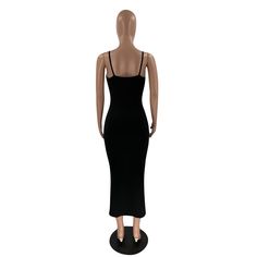 Women Solid Color Sleeveless Skinny Irregular Halter Dresses Chic Sleeveless Maxi Dress For Club, Solid Sleeveless Maxi Dress For Date Night, Stretch Sleeveless Slip Dress For Club, Casual Bodycon Sleeveless Slip Dress, Casual Sleeveless Stretch Slip Dress, Casual Stretch Sleeveless Slip Dress, Casual Sleeveless Maxi Dress For Night Out, Sleeveless Bodycon Slip Dress For Club, Sleeveless Solid Midi Dress For Night Out