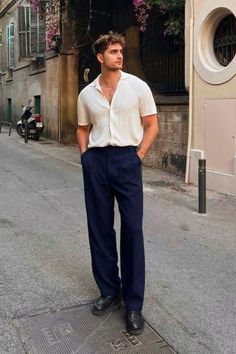 Party Outfit Men, Aesthetic Outfits Men, Spring Outfits Men, Mens Casual Outfits Summer, Men Stylish Dress, Guys Clothing Styles, Mens Outfit Inspiration, Elegante Casual