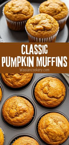 Beautifully baked pumpkin muffins with a warm golden crust, made with real pumpkin for an autumn treat. Pumpkin Muffins With Canned Pumpkin, Pumpkin Bread Cupcakes, Fluffy Pumpkin Muffins, Simple Pumpkin Puree Recipes, Recipes With 1 Cup Of Pumpkin, 1 Can Of Pumpkin Recipes, Pumpkin Muffins Easy Healthy, Pumpkin Bread Muffins Easy, Pumpkin Muffins No Butter