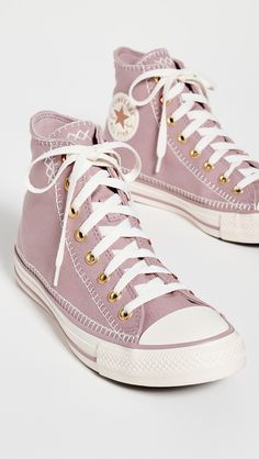 Converse Chuck Taylor All Star Stitch Sneakers | Shopbop Pretty Converse High Tops, Converse With Designs, Limited Edition Converse, Cute High Top Converse, Cute Preppy Shoes, Aesthetic Sneakers For Women, Converse Stitching, Boho Converse, Stitched Converse