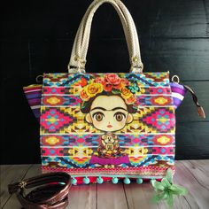 Frida Kahlo Jute Handbag. Huge Storage Compartment. Adjustable Straps Included. Very Well Made. Authentic Mexican Made. Purple Satchel Bag For Summer, Bohemian Tote Bags With Detachable Strap, Purple Vacation Bag With Adjustable Strap, Purple Bags With Removable Pouch For Summer, Bohemian Bag With Detachable Strap For Daily Use, Bohemian Bag For Daily Use With Detachable Strap, Bohemian Daily Bag With Detachable Strap, Purple Bag With Adjustable Strap For Vacation, Purple Shoulder Bag For Vacation