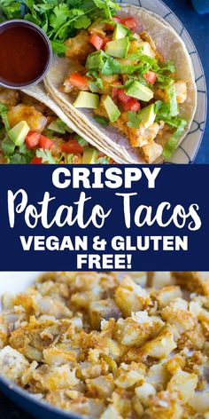 crispy potato tacos with vegan and gluten free