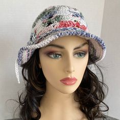 Beautiful, comfortable, and wonderfully patriotic hat to wear to the beach, parade or simply gardening! Handcrafted in an incredibly soft brushed cotton and fashioned with an adjustable tie, this cutie will be a comfy staple in your summer wardrobe.  Ready to ship in average adult sizing (up to 23" head circumference), but happy to create a smaller or larger-sized hat - just send me a convo here on Etsy.  To save on my customer's shipping costs, will be mailed via bubble mailer.  Created in my smoke-free home studio.  Beautiful pattern from the Pattern Paradise here on Etsy! Patriotic White Hat For Summer, Red Patriotic Beach Hat, Patriotic Red Beach Hat, Patriotic Red Hat For Beach, Patriotic Blue Beach Hat, Patriotic Beach Hat For Spring, Patriotic Beach Hats For Spring, Country Style Bucket Hat, One Size Fits Most, Patriotic Hats For Beach In Spring