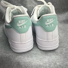 New Women’s Air Force One Tennis Shoes In The Mint Green Swish. They Do Not Have A Box. Size Is Us 10 1/2. Nike Air Force One, Air Force One, Nike Air Force Ones, Force One, Air Force Ones, Nike Green, Tennis Shoes, New Woman, Nike Air Force