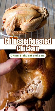 Learn how to make Chinese roasted chicken with a simplified method.Roasted chicken (烧鸡) actually is a large group of dish in China, differ from different area and cuisine.The recipe introduced here creates paper thin skins and tender meat. Tender Meat, Chinese Recipes, Poultry Recipes, Meat Tenderizer, Roasted Chicken, Chinese Food, The Recipe, Asian Recipes, Meat