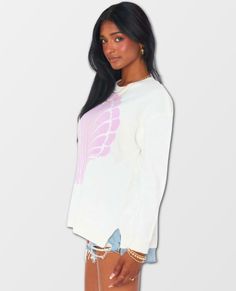 The Lost at Sea Sweater is ideal for cool summer nights hanging by the beach! With an adorable seashell graphic, coziest knit fabric, and crew neck you can throw this over your swimsuit, or pair it with our denim shorts for a killer look. *60% Cotton, 40% Acrylic*Imported Kaaviya is 5'9" and wearing size small Seashell Graphic, Lost At Sea, By The Beach, Cool Summer, Local Boutique, Show Me Your Mumu, Model Fits, Show Me Your, New Shows