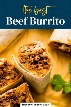 the best beef burrito recipe is in this postcard