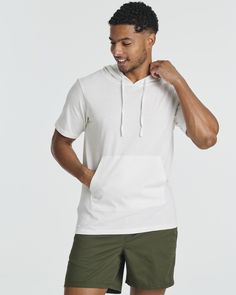 Seasonal Essential: Our Real Essentials Men's Cotton Short-Sleeve Hoodie is a must-have for warmer weather, providing lightweight coverage and style for spring and summer activities.Summer Staple: Beat the heat in style with our hoodie's breathable fabric and short sleeves, perfect for outdoor workouts, beach days, or casual outings under the sun.Warm Weather Comfort: Stay cool and comfortable all season long with our hoodie's airy design and moisture-wicking properties, ensuring you stay dry an Style For Spring, Mens Cotton Shorts, Short Sleeve Hoodie, Boys Bottoms, Beat The Heat, Mens Essentials, Outdoor Workouts, Boys Top, Mens Activewear