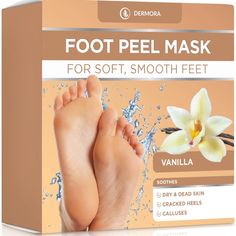 Features & Details Soft Smooth Feet - Treat Your Dry, Hard, Scaly, Cracked Feet To Some Tender Love And Self-Care With Our Foot Peeling Mask That Will Leave Your Skin Satisfyingly Soft And Silky Smooth Easy Exfoliating - Simply Slide Your Feet Into The Foot Mask Socks, Wait 60 Minutes, And Watch As Your Feet Start To Peel Within 6-11 Days, Leaving You With Super Soft Feet From Heel To Toe! Botanical Blend - Made With A Blend Of Fruit Acids And Extracts, Our Feet Mask Works To Slough Away Dead Sk Foot Peel Mask, Skin Exfoliating, Deep Exfoliation, Peeling Mask, Baby Soft Skin, Foot Mask, Silky Skin, Thick Skin, Cracked Heels