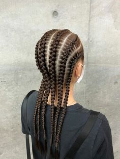 All Hair Braids, Corn Rose Braid, Small Plaits Hairstyles, Corn Rows White Women, Braids Extensions Styles, 6 Braids Hairstyles, Mexico Braids, 6 Braids, Haircut Selfie