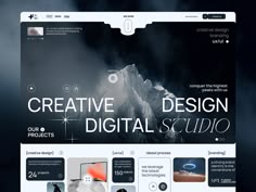 an image of a web page with the words creative digital studio on it's screen