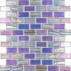 Recycled Brick Iridescent Glass Tile Blue for swimming pool and spas Pool Waterline, Iridescent Glass Tiles, Blue Glass Tile, Glass Pool Tile, Blue Mosaic Tile, Granite Bathroom, Recycled Tile, Recycled Brick, Swimming Pool Tiles