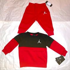 New With Tag. Jordan 2 Pc Set Size: 12m Color: Gym Red Red Casual Playtime Sets, Red Sports Sets For Winter, Red Sporty Playtime Sets, Red Winter Sports Sets, Red Long Sleeve Sports Sets, Jordan Red, Jordan 2, Kids Jordans, Baby Outfits