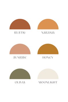 the different shades of eyeshades in various colors, including brown, green, orange and