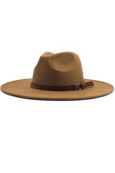 Wide Brim Dandy Panama Hat - Circumference: 22.05" - Height : 4.72" - Brim : 3.54" Gold accent buckle on removable band Fabric65% Cotton, 35% Polyester Panama Style, Trendy Hat, Wide Brim Fedora, Classic Hats, Brown Belt, Dark Khaki, Felt Hat, Wide Brimmed Hats, Khaki Color