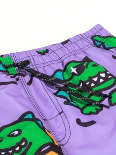 Make a splash with our Cartoon Crocodile Print Swim Shorts. These swim shorts feature an adorable and playful cartoon crocodile print that adds a touch of fun and excitement to your beach look. Made from high-quality materials, they offer a comfortable fit and excellent durability. Details: Pattern Type: Cartoon, All Over Print Details: Drawstring, Pocket Type: Bottoms Bottom Type: Shorts Fabric: Non-Stretch Material: Polyester Composition: 100% Polyester Care Instructions: Machine wash or profe Cartoon Crocodile, Paisley Shorts, Banana Print, Crocodile Print, Printed Swim, Mens Swim Trunks, Printed Drawstring, Beach Look, Blue Waves