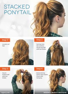 Stacked Ponytail, Ponytail Tricks, Best High Ponytail, Ponytail Trick, Invisible Lace