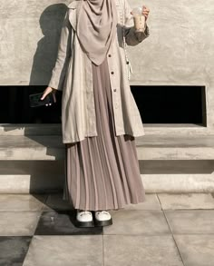 Aesthetic Muslimah Outfit, Muslimah Outfit Syari, Muslimah Aesthetic Outfit, Outfit Muslimah Aesthetic, Outfit Hijab Syari Casual, Muslim Style Outfits, Ootd Hijab Syari Casual, Ootd Syari Casual, Hijab Outfit Syari