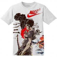 Afro Samurai Manga Fan Adult And Kid Tshirt – Minisgiftshop White Breathable Sportswear T-shirt, White Breathable T-shirt For Athleisure, White Breathable Athleisure T-shirt, White Graphic Print Sportswear Design, White Breathable T-shirt With Relaxed Fit, White Breathable Relaxed Fit T-shirt, Sportswear T-shirt With Graphic Print For Light Sports, Casual Shirt With Sublimation Print For Sports, Casual Sports Shirt With Sublimation Print