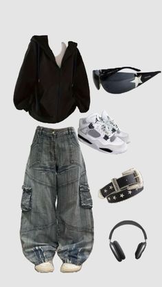 Quick Outfit Ideas, Y2k Grunge Outfits, Street Style Outfits Casual, Outfit Ideas Casual, Men's Outfits, Baggy Clothes, Outfit Inspo Casual, Tomboy Outfits