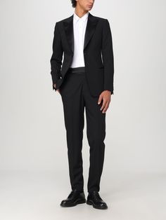 Suit EMPORIO ARMANI Men color Black Armani Suits For Men, Armani Suit, Mens Tuxedo, Armani Dress, Armani Suits, Armani Jacket, Emporio Armani Men, Tuxedo Black, Dress Men