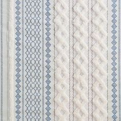 white and blue striped wallpaper with different patterns