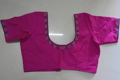 Colour and size  of the blouse can be customized. Pl leave a msg if you need more info .  I ship to all places except germany.     The standard shipment takes 30  working days. Speed  post takes 25  working days. Express delivery takes 5 working days. Check out our complete range dress, gift and other items at https://www.etsy.com/shop/ESSCUBE Embroidered Short Sleeve Workwear Blouse, Workwear Embroidered Short Sleeve Blouse, Fitted Cotton Blouse With Embroidered Neckline, Saree Blouses, Dress Gift, Embroidery Work, Pink Blouse, Saree Blouse, Floral Embroidery