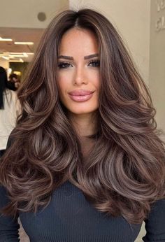 Mocha Brown Hair, Chocolate Brown Hair Color, Brown Hair Looks, Brown Hair Inspo, Brunette Hair With Highlights, Brunette Balayage Hair, Brown Hair Balayage, Dark Brown Hair Color, Long Brown Hair