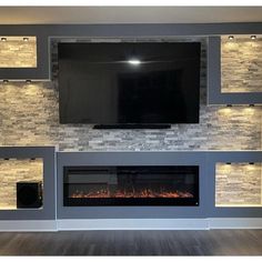 Touchstone Sideline 72 Flush Mount Electric Fireplace Household Design, Realistic Electric Fireplace, Nyc Bedroom, Fireplace Dimensions, Floating Fireplace, Flame Colors, Recessed Electric Fireplace, Blue Combination