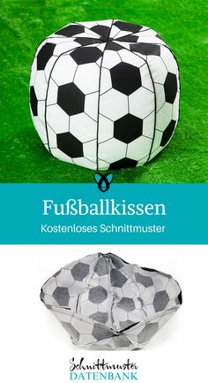 a soccer ball sitting on top of a green grass covered field with the words fusballkisen