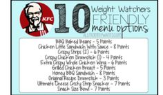 the 10 weight watchers friendly menu options are available for purchase at kfc com