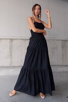 The Chelsea Maxi Dress in Black features a maxi length, a halterneck cross-back with self-ties, lining, an invisible center-back zipper and elastic at the back. Model is 5'8" and wears a size SMALL Runs true to size Limited stretch Fabric: 100% Rayon Designed in Australia Our boutique is located in Michigan USA, please visit us on instagram to see our beautiful customer's pictures. Date Night Halter Neck Maxi Dress With Crisscross Straps, Black Sleeveless Maxi Dress With Ruched Back, Black Backless Maxi Dress With Ruched Back, Maxi Dress With Crisscross Straps For Date Night, Black Cross Back Dress With Tie, Black Dress With Tie Back And Cross Back, Black Tie Back Dress With Cross Back, Black Tie Back Cross Back Dress, Solid Maxi Dress With Adjustable Straps