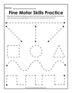 a printable worksheet for fine motor skills practice, with the words fine motor skills practice on it