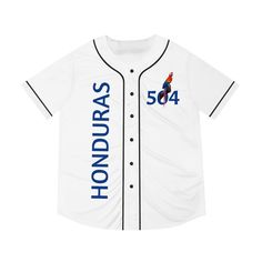 Unisex white Honduras Baseball Jersey Shirt / Playera de Honduras unisexo  Material: 100% polyester, Comfortable. 100 % Poliester. Baseball Jersey Shirt, Mens T Shirts, Baseball Jersey, Baseball Jerseys, Jersey Shirt, Honduras, Halloween Shopping, Mens T, Tee Shirts