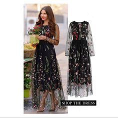 Spring Floral Black Dress Clothes For Women In 30's, Afrikaanse Mode, בר מצווה, Mesh Maxi Dress, Tulle Tutu, فستان سهرة, Fashion Attire, Designer Dresses Indian, Ball Gown Dresses