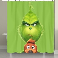 the grin movie character shower curtain